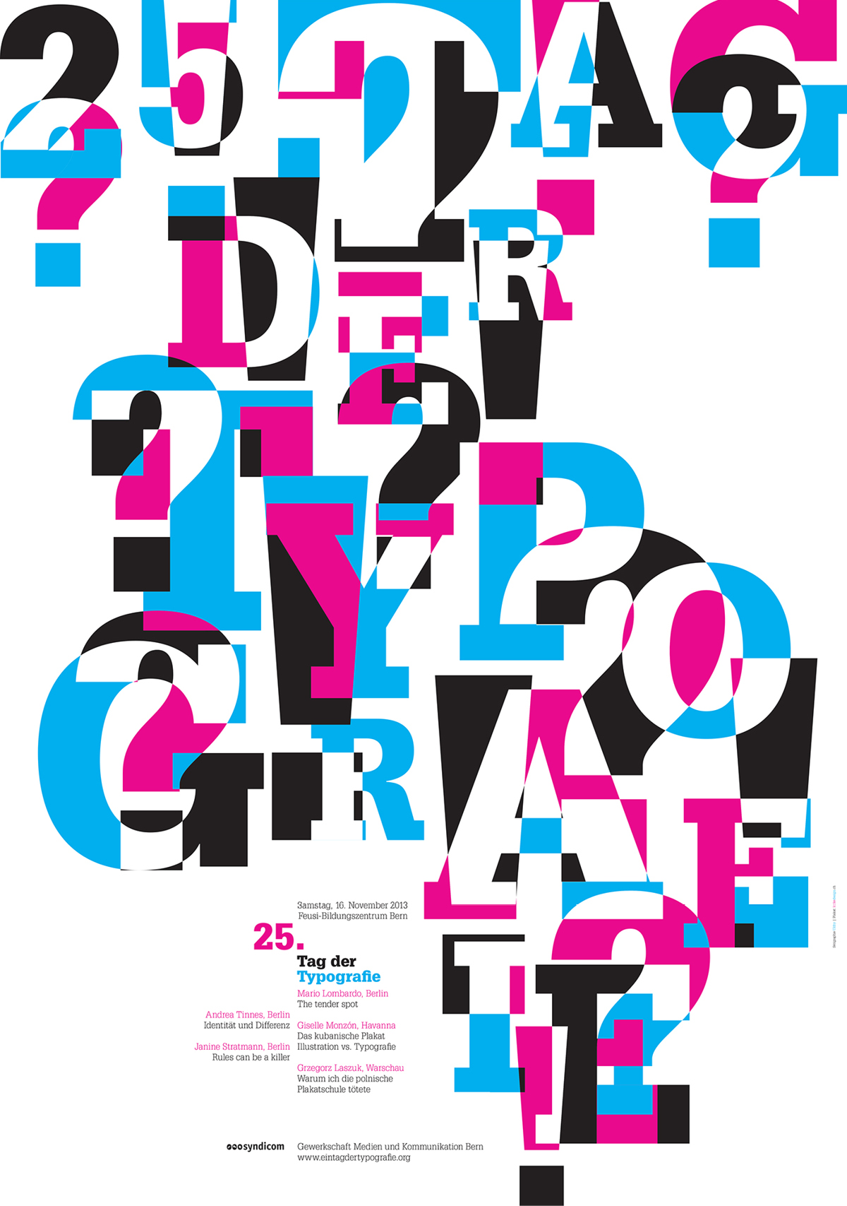 Plakatgestaltung Tag der Typografie | Siebdruck | 
